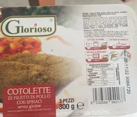Cotolette di filetti di pollo con spinaci
