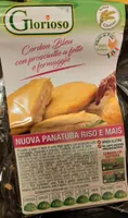 Cordon bleu con prosciutto a fette e formaggio