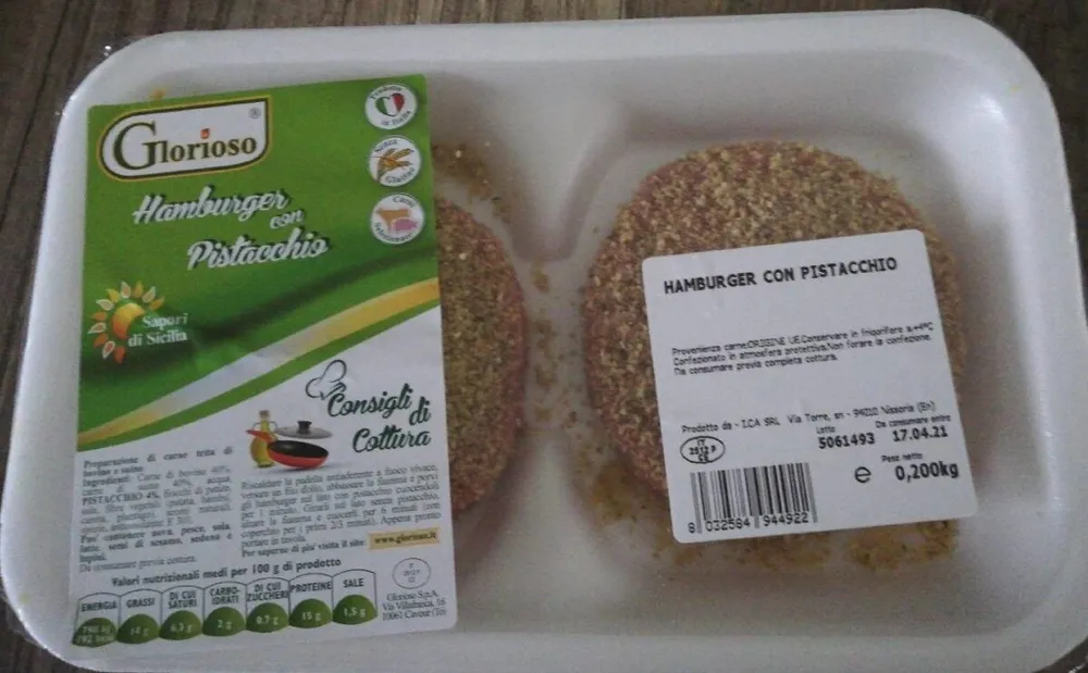 Hamburger con pistacchio