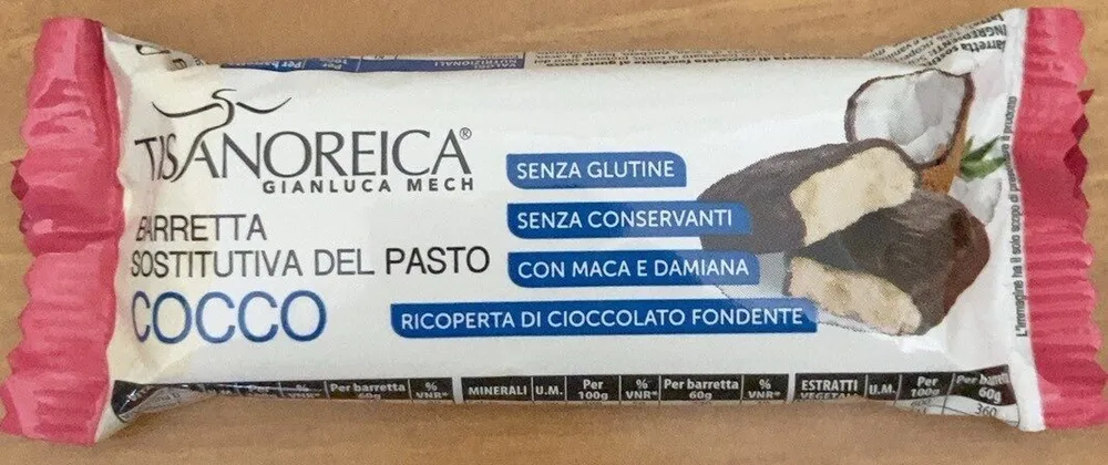 Barretta sostitutiva del pasto al cocco
