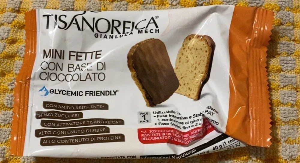 Mini fette con base cioccolato