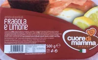 Gelato al gusto di fragola e limone