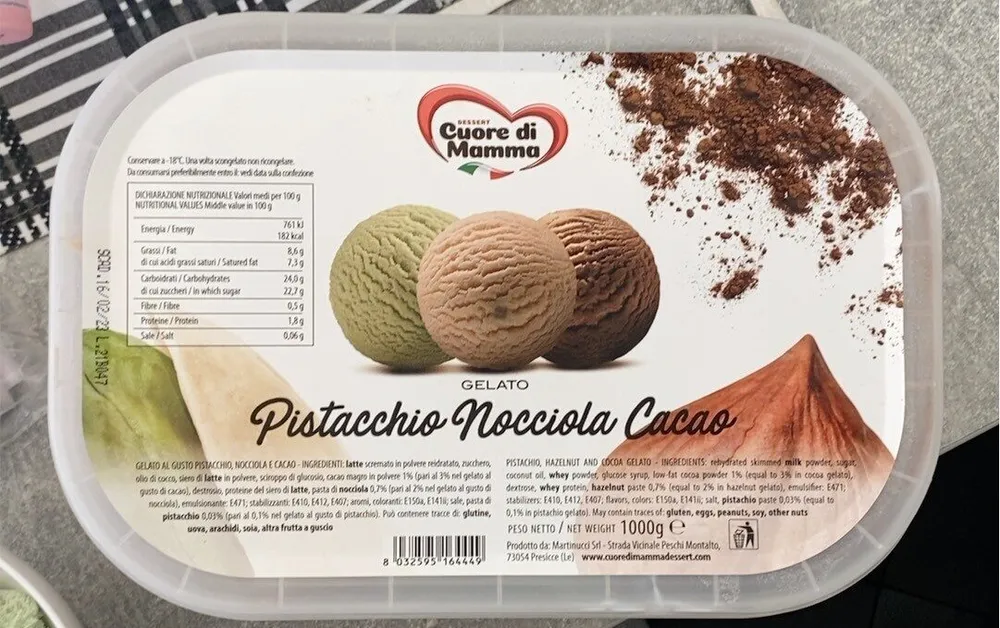 Gelato Pistacchio Nocciola Cacao