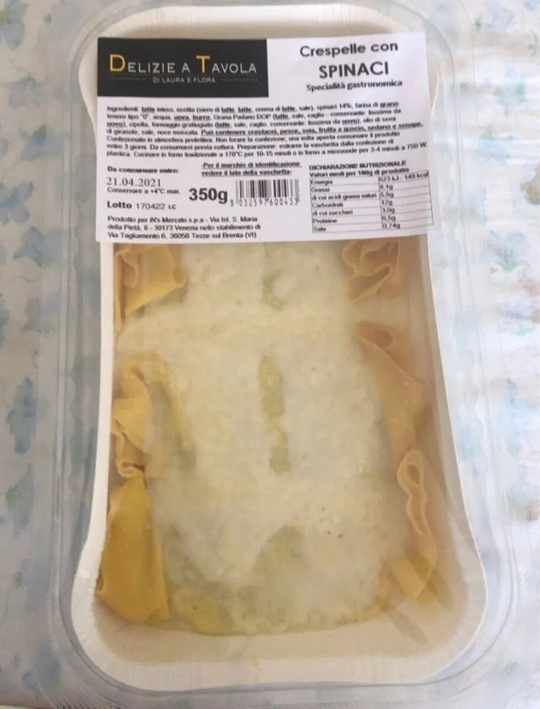 Crespelle con spinaci