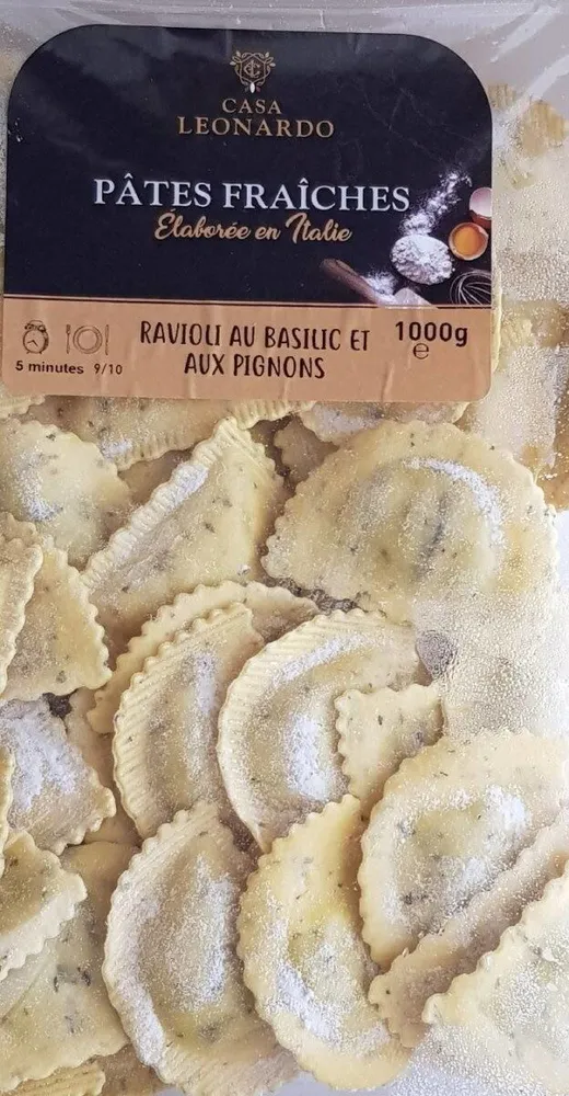 Ravioli au basilic et aux pignons