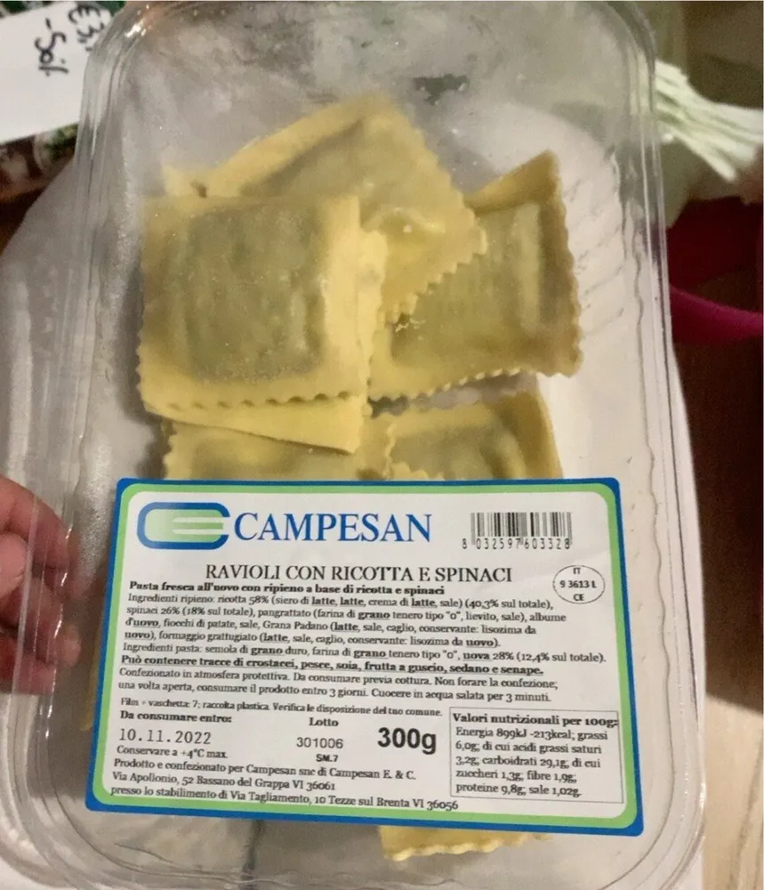 Campesan ravioli ricotta e spinaci