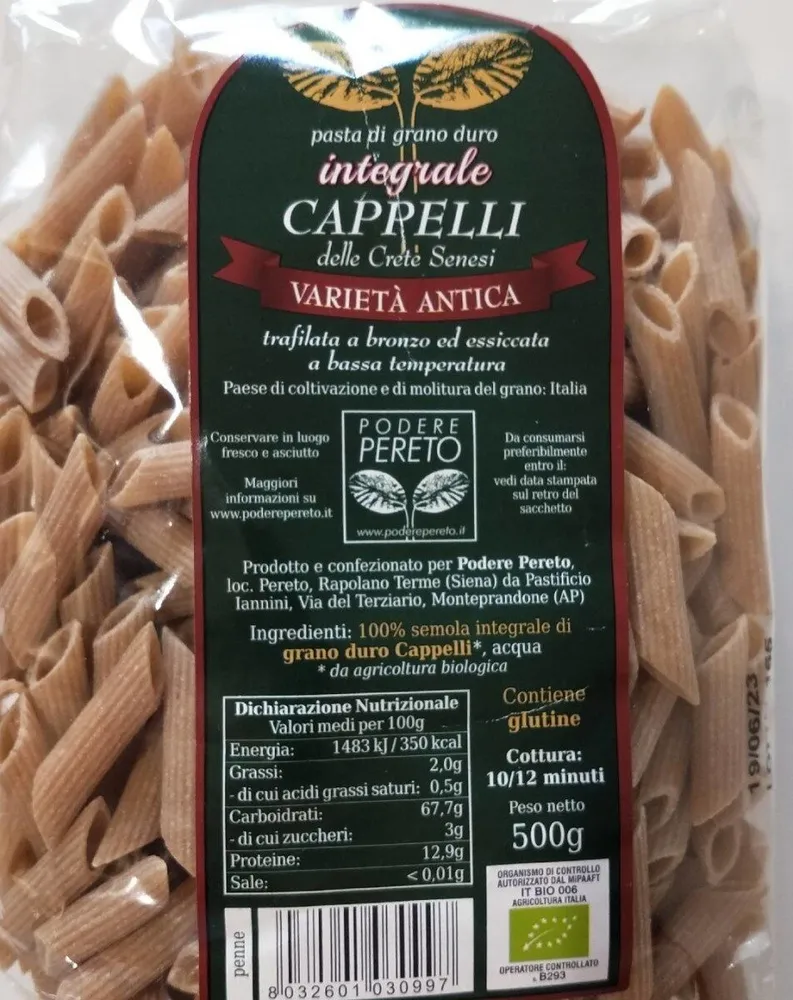 Pasta integrale di grano duro