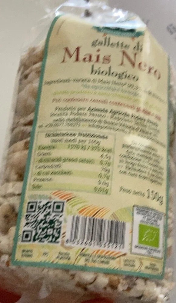 gallette di mais nero biologico