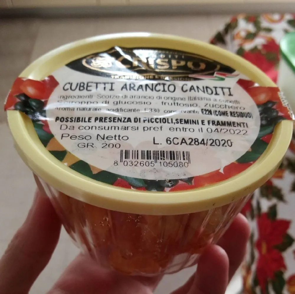 Cubetti arancio canditi