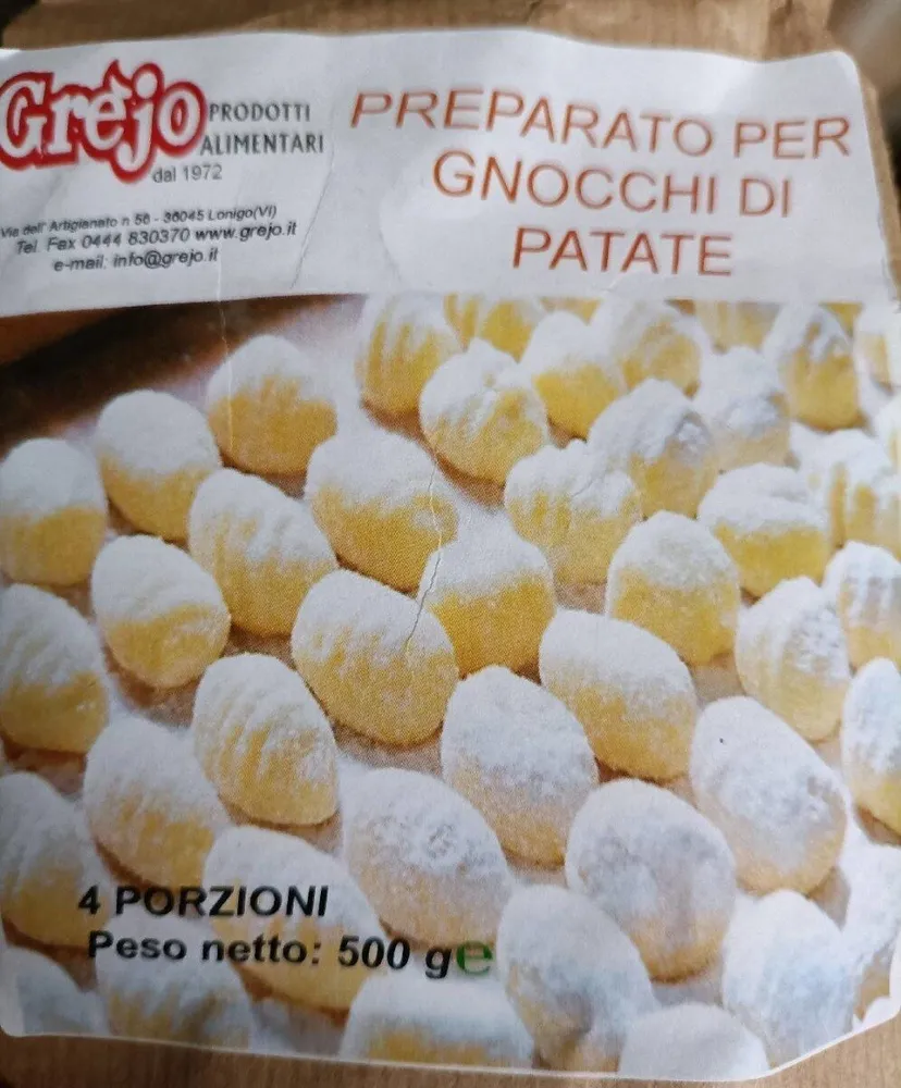 Preparato per gnocchi di patate