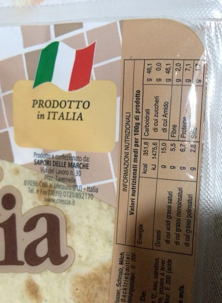 Piadina casareccia sfogliata