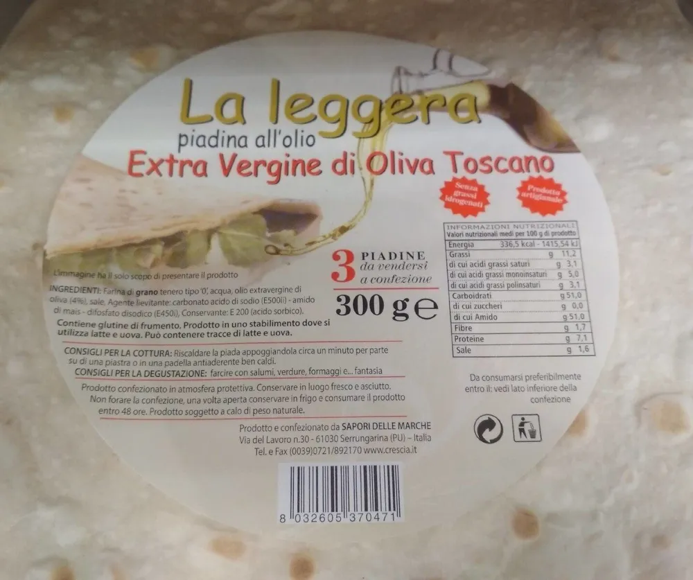 Piadina la leggera
