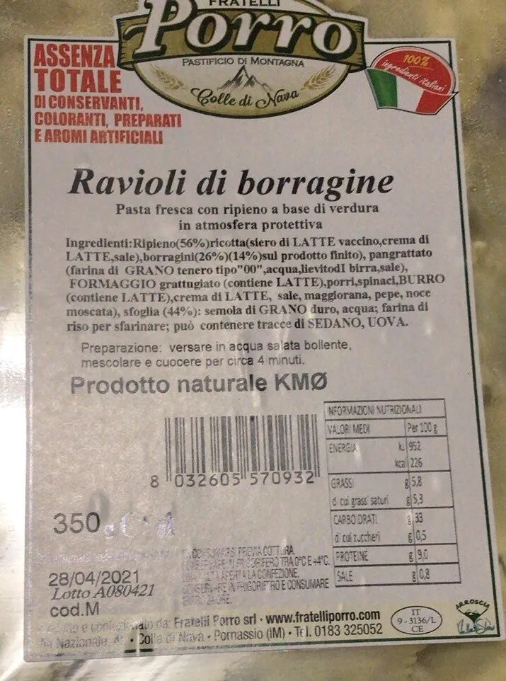 Ravioli di borragine
