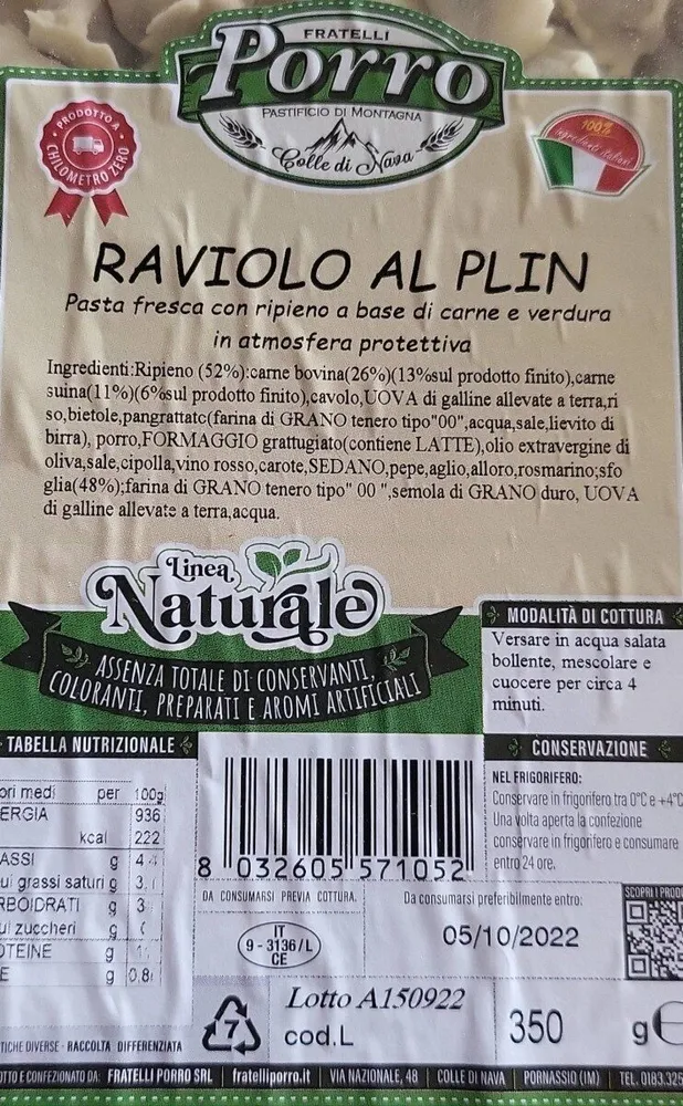 Raviolo al plin