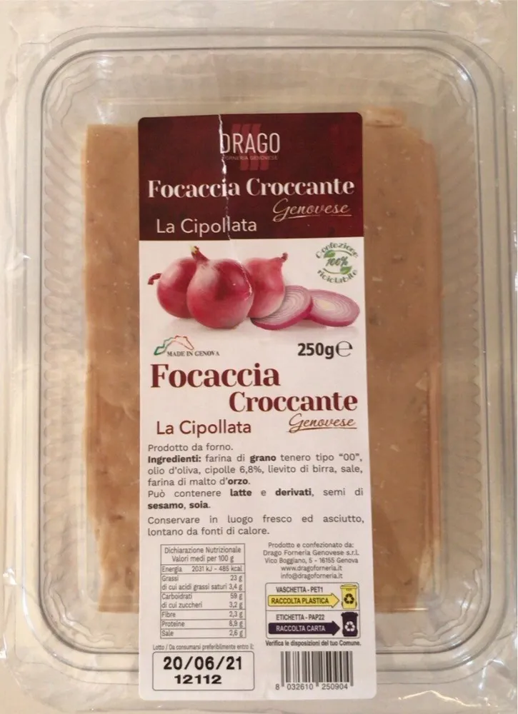 Focaccia croccante La cipollata