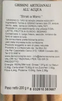 Grissini all’acqua artigianali