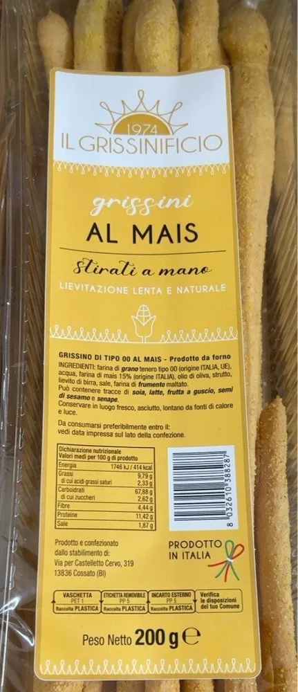 Grissini al mais