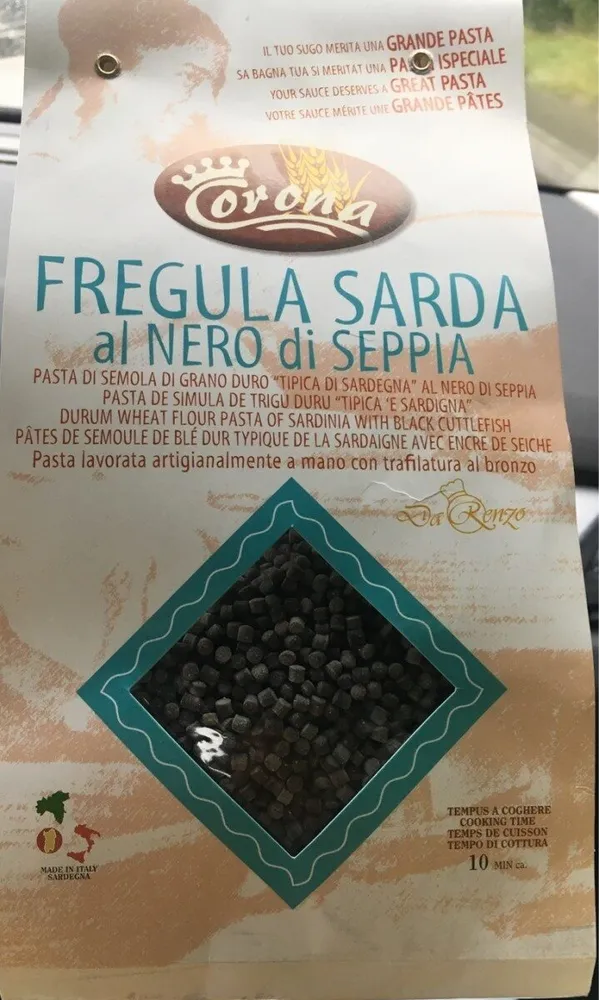 Fregula sarda al nero di seppia