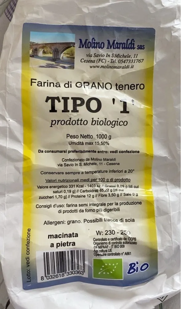 farina di grano tenero tipo 1