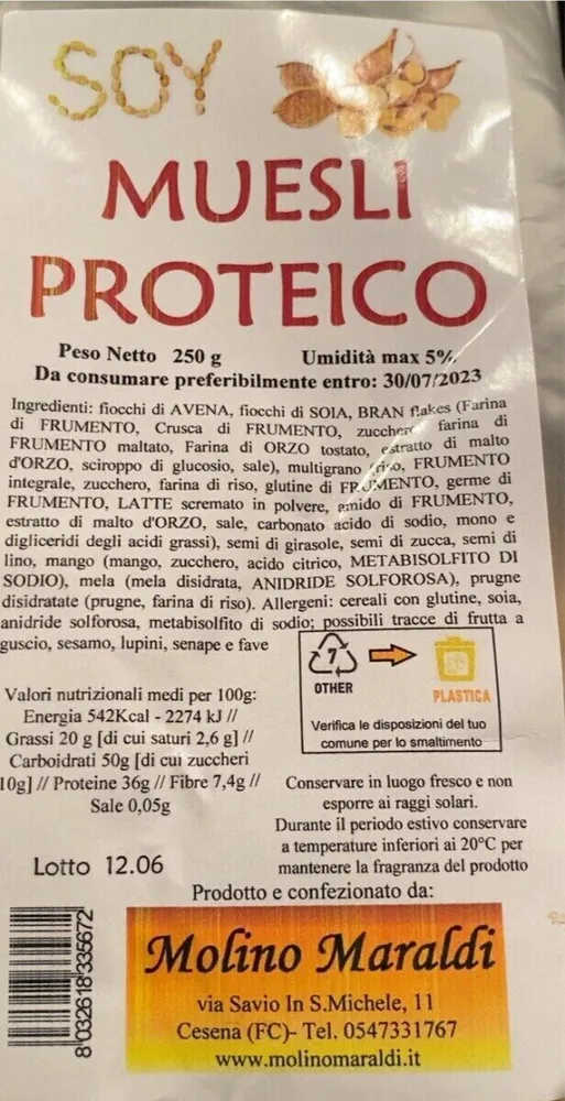 Muesli proteico