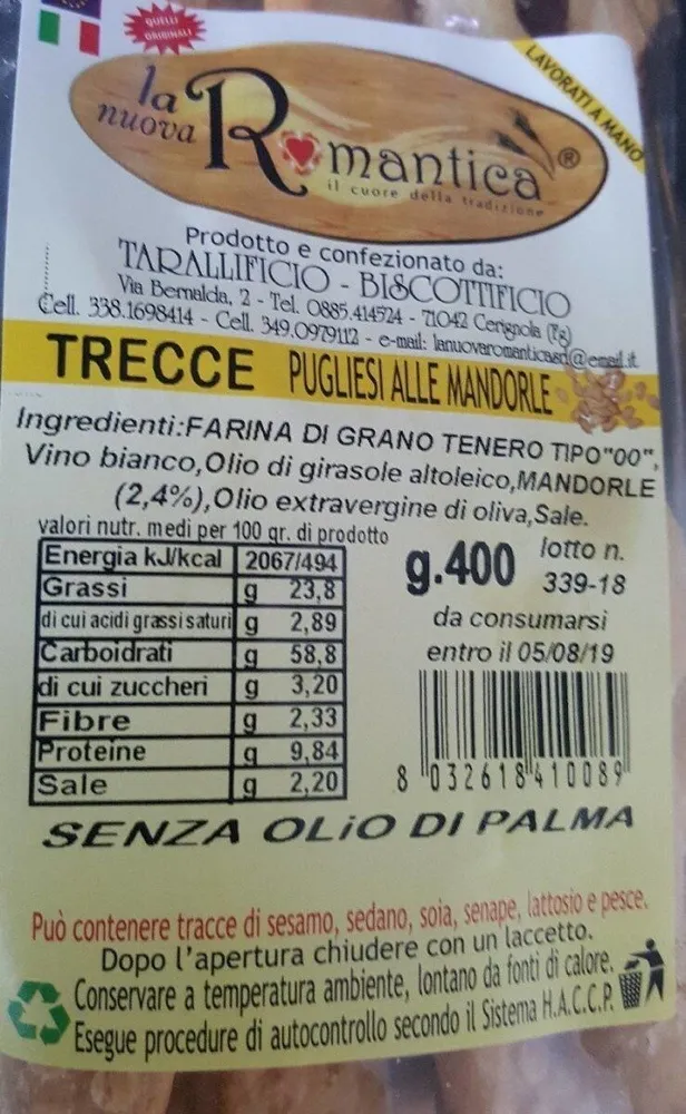 Trecce pugliesi alle mandorle