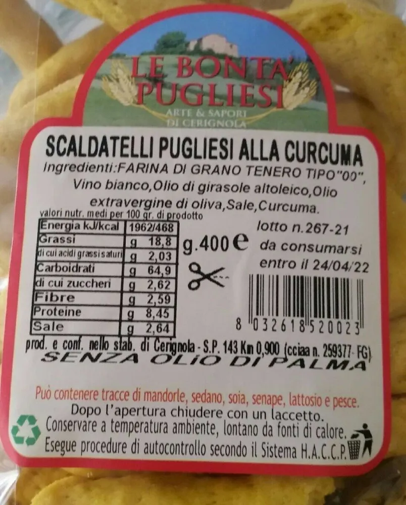 Scaldatelli pugliesi alla curcuma