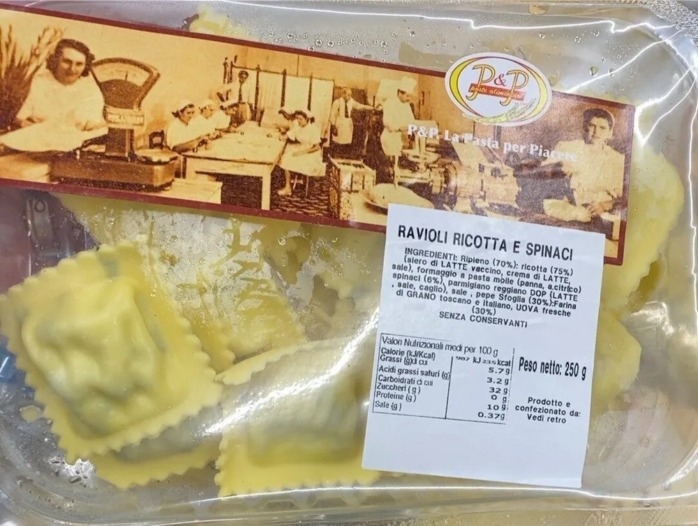 Ravioli ricotta e spinaci