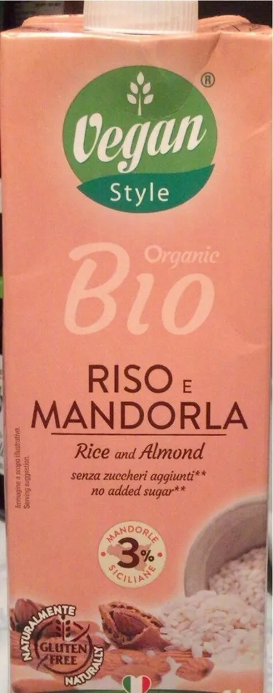 Organic bio riso e mandorla