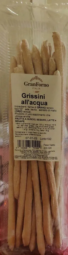 Grissini all'acqua