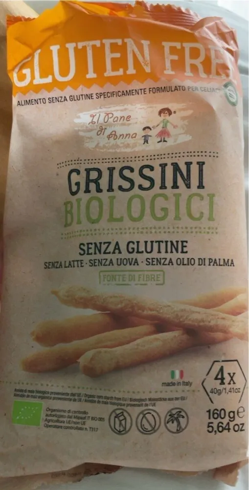 Grissini biologici senza glutine