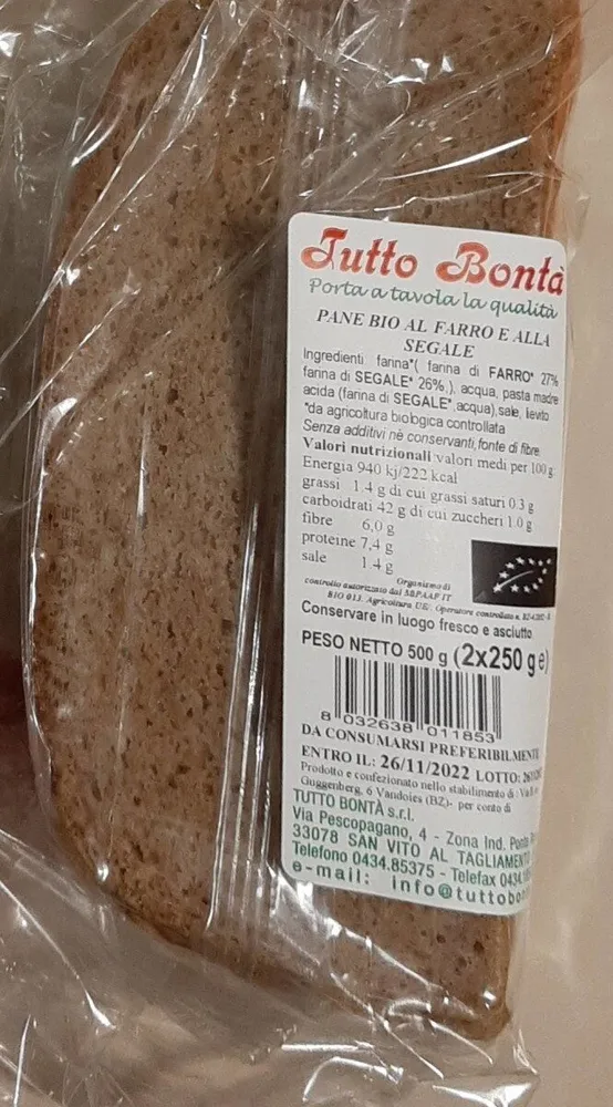 Pane bio al farro e segale