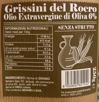 Grissini del Roero - Olio EVO 6%