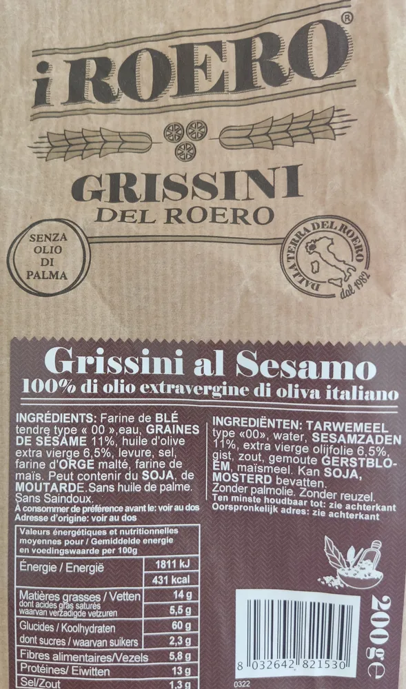 Grissini al Sesamo