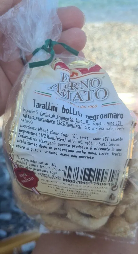 Taralli bolliti negroamaro