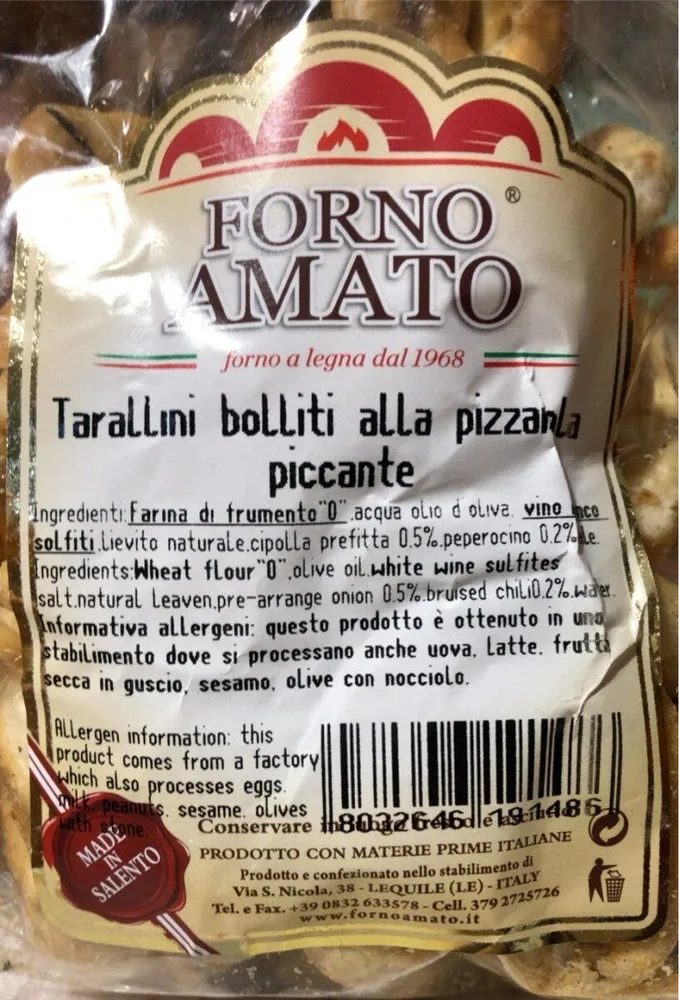 Tarallini bolliti alla pizzaiola piccante