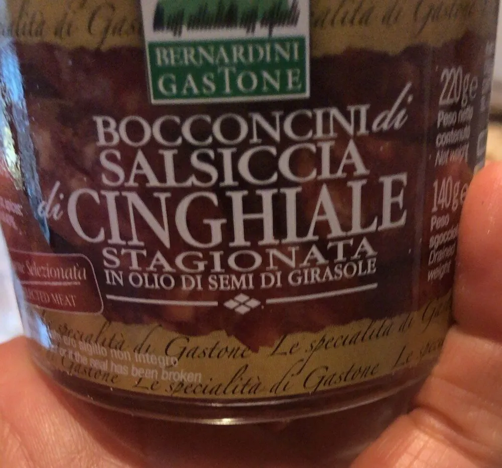 Bocconcini di salsiccia di cinghiale stagionata i