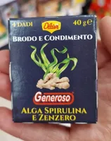 Brodo e condimento alga spirulina e zenzero