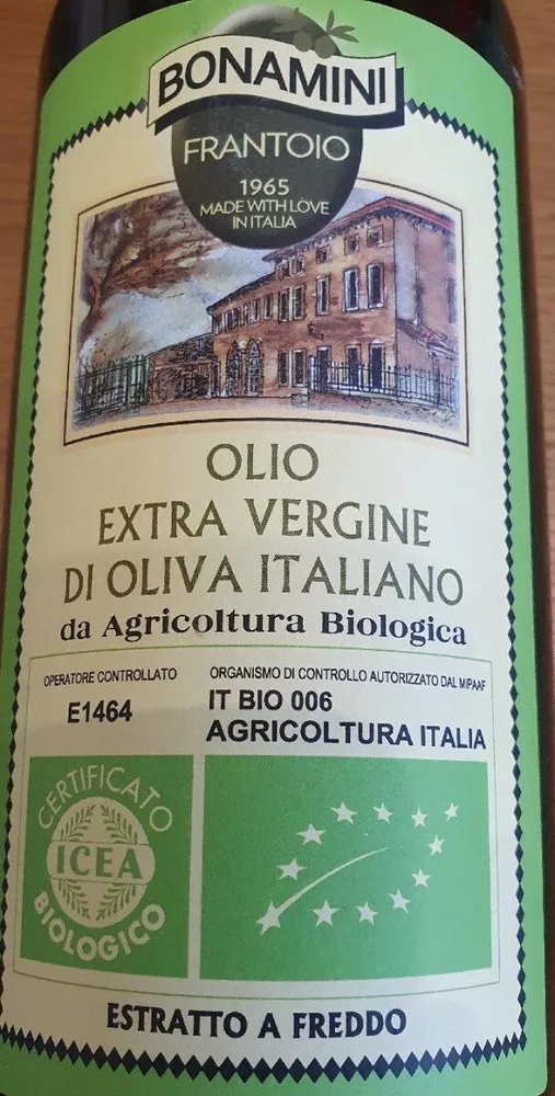 Olio EVO italiano da agricoltura biologica