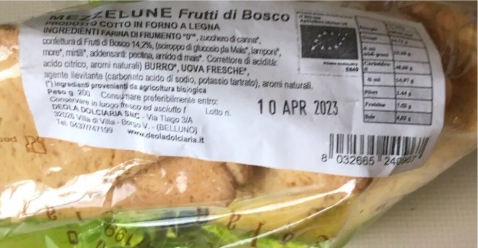 Mezzelune frutti di bosco