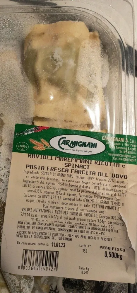 Ravioli Maremmani Ricotta e Spinaci