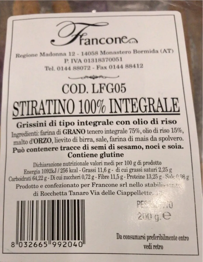 Stiratino 100% integrale