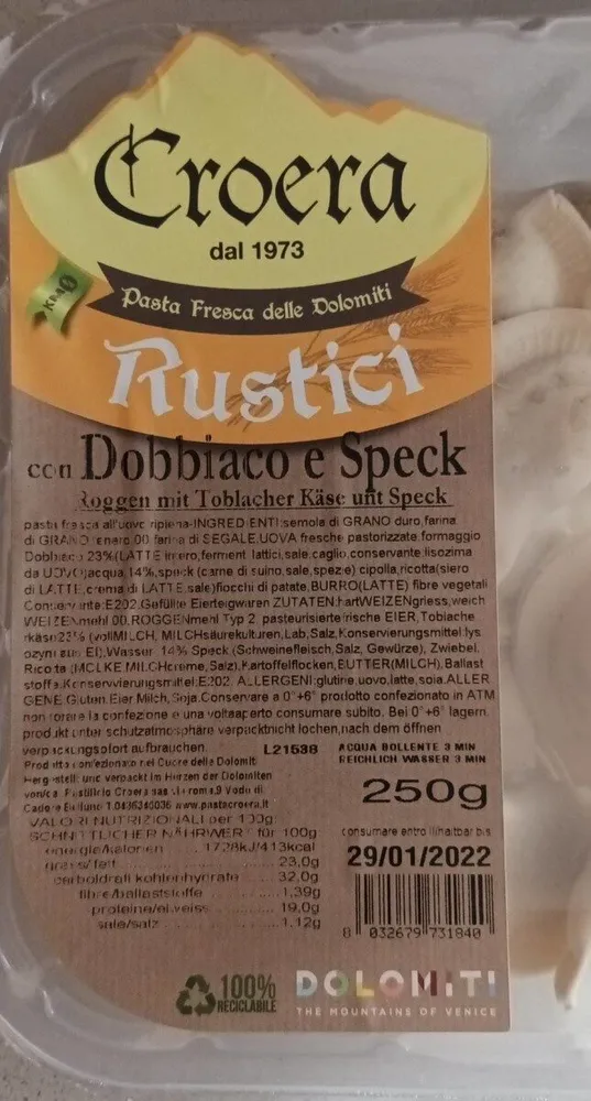 Pasta fresca dobbiaco e speck