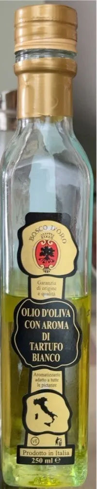 Olio de oliva con aromadi tartufo bianco