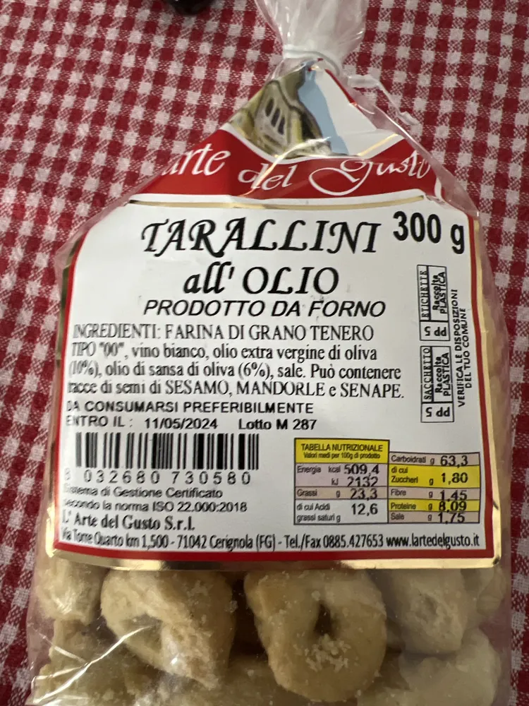Tarallini All'olio Cerignola GR300