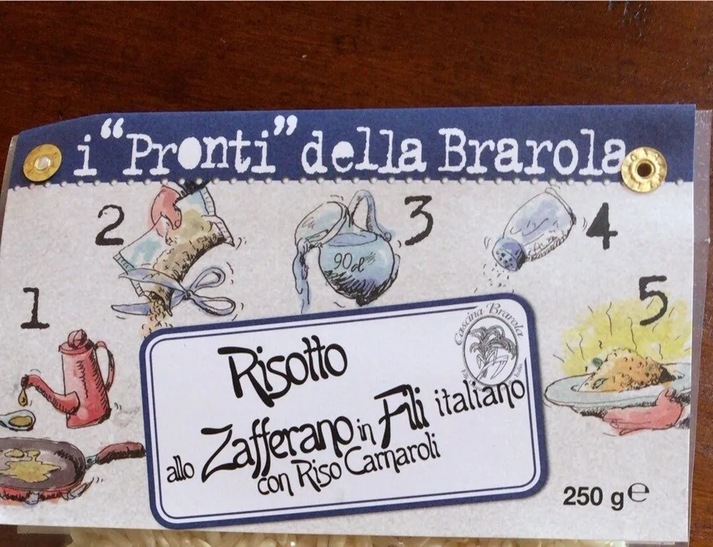 Risotto allo zafferano in fili italiano