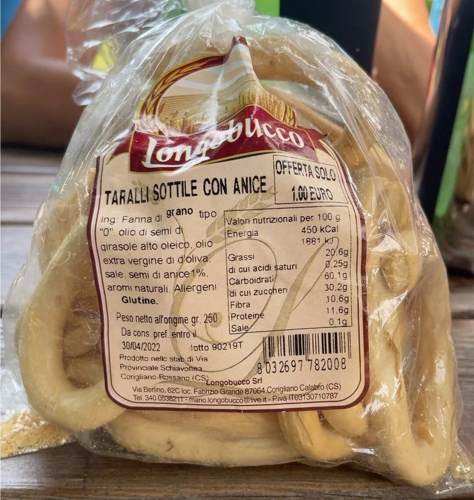 Taralli sottili con anice