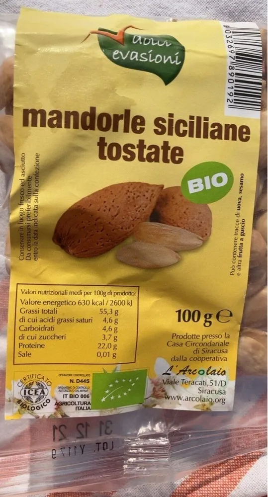 Mandorle siciliane tostate