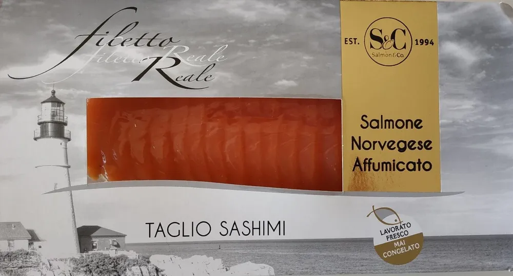 Salmone Norvegese Affumicato taglio sashimi