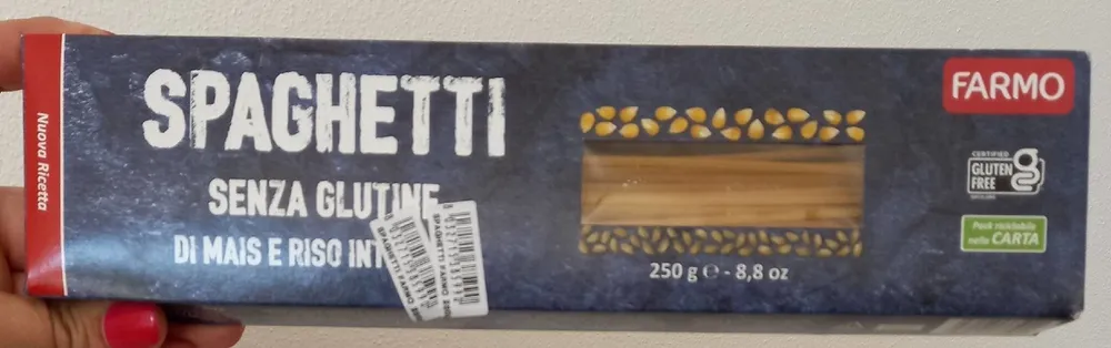 Spaghetti senza glutine  di mais e riso integrale