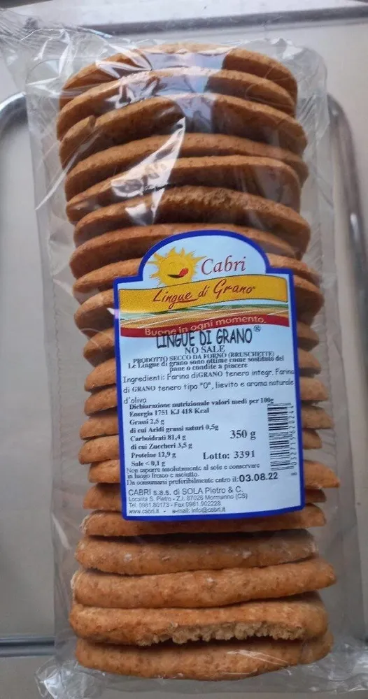 Lingue di grano No sale
